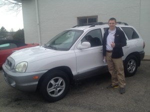 My  16 year old son, Nick, with his first car...a 2003 Hyundai Santa Fe!